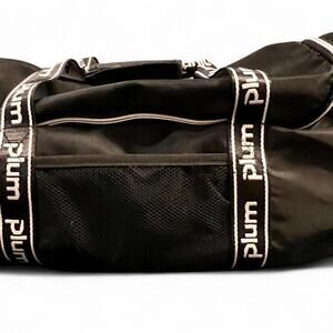 Black And White Plum Sport Gym Bag